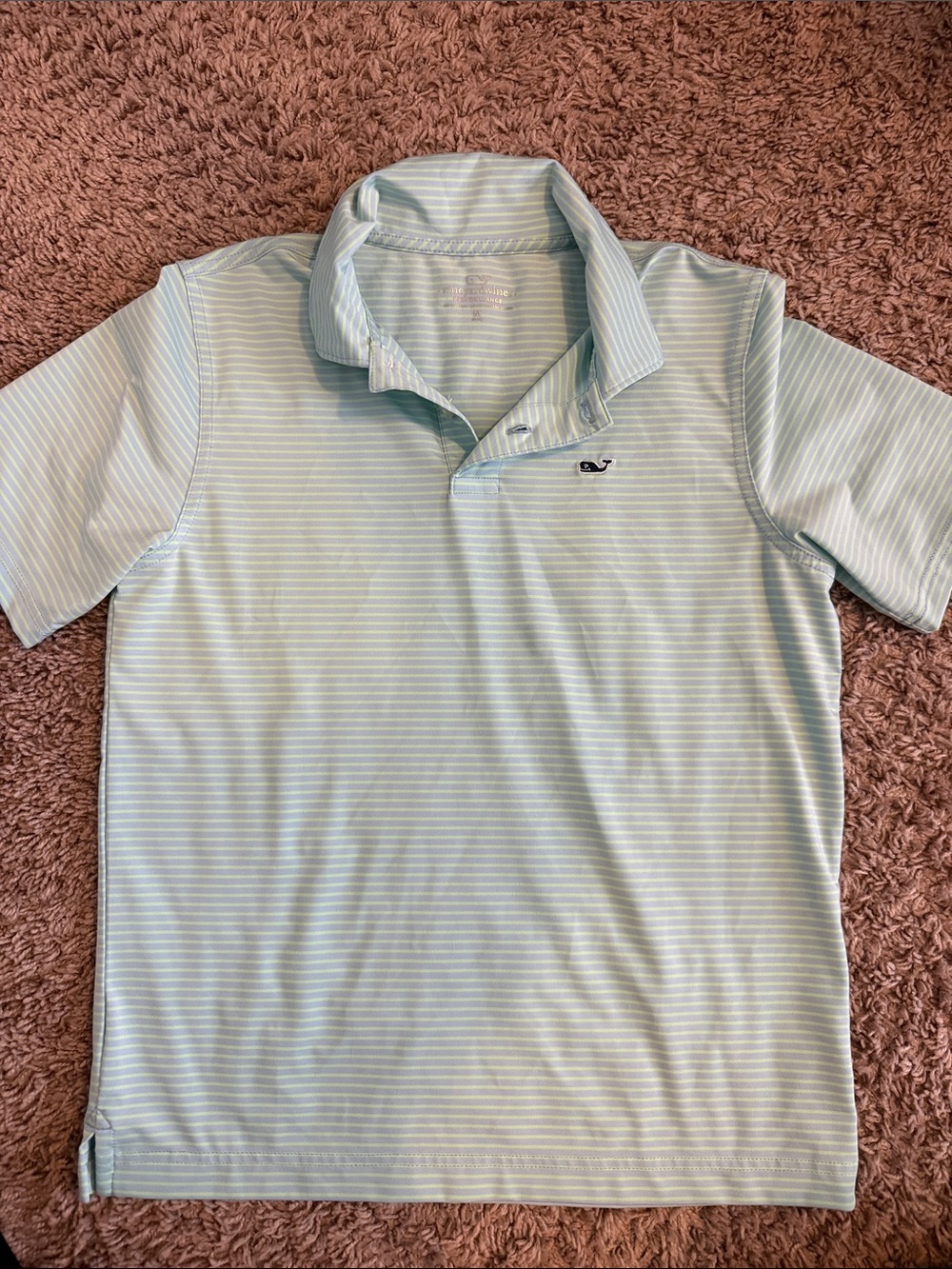 Vineyard Vines Boy’s  Light Blue Striped Polo Shirt